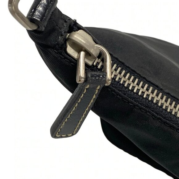 Auth PRADA - BR1268 Black Nylon Leather Handbag - Picture 11 of 16